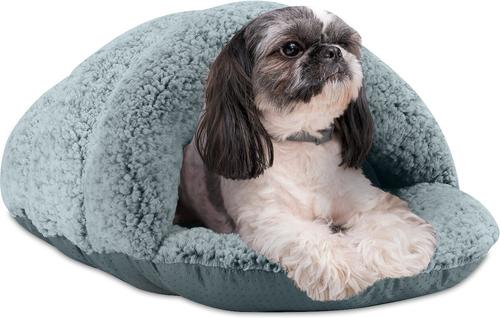 Show full view: Sleepy Pet Slipper Covered Cat & Dog Bed, Mineral, Small slide 2 of 9