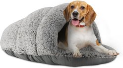 Sleepy Pet Slipper Covered Cat & Dog Bed, Silver, Medium slide 2 of 7