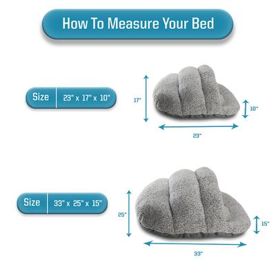 Show full view: Sleepy Pet Slipper Covered Cat & Dog Bed, Silver, Medium slide 4 of 9