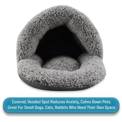 Show full view: Sleepy Pet Slipper Covered Cat & Dog Bed, Silver, Medium slide 7 of 9