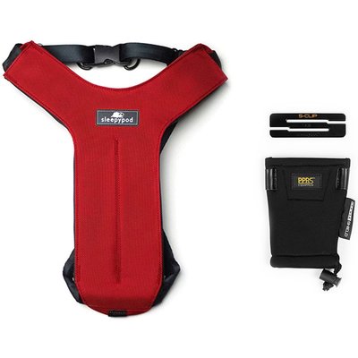 Sleepypod Sleepypod Clickit Sport Plus Car Safety Dog Harness, Strawberry Red, Large