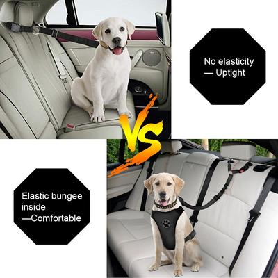 Show full view: SlowTon Adjustable Dog Car Headrest Restraint with Seat Belt, 2 count slide 4 of 10