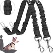 Show in main carousel: SlowTon Adjustable Dog Car Seat Belt, 2 count, Black slide 1 of 9