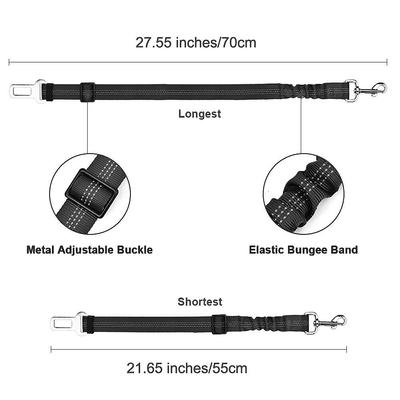 Show full view: SlowTon Adjustable Dog Car Seat Belt, 2 count, Black slide 6 of 9