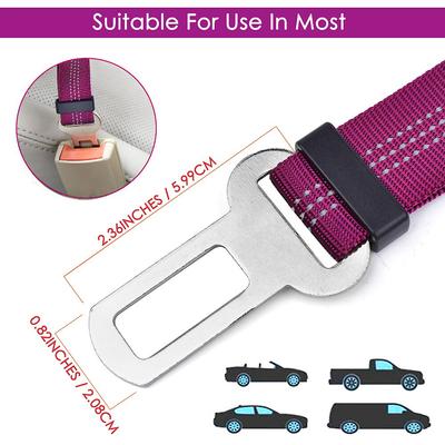 Show full view: SlowTon Adjustable Dog Car Seat Belt, 2 count, Fuchsia slide 6 of 10