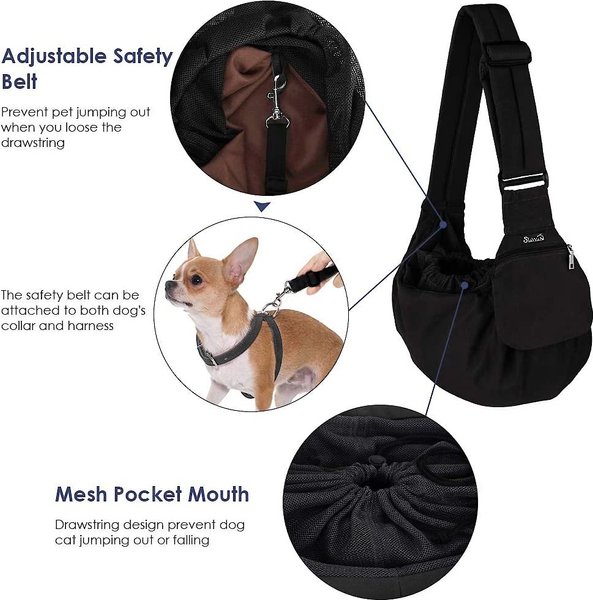 SlowTon Adjustable Hard Bottom Support Cat & Dog Sling