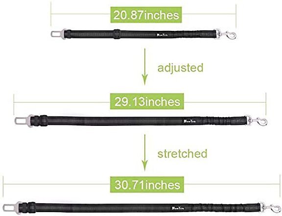 Show full view: SlowTon Car Safety Dog Harness with Seat Belt, Black, Large: 27.5 to 37-in chest slide 8 of 9