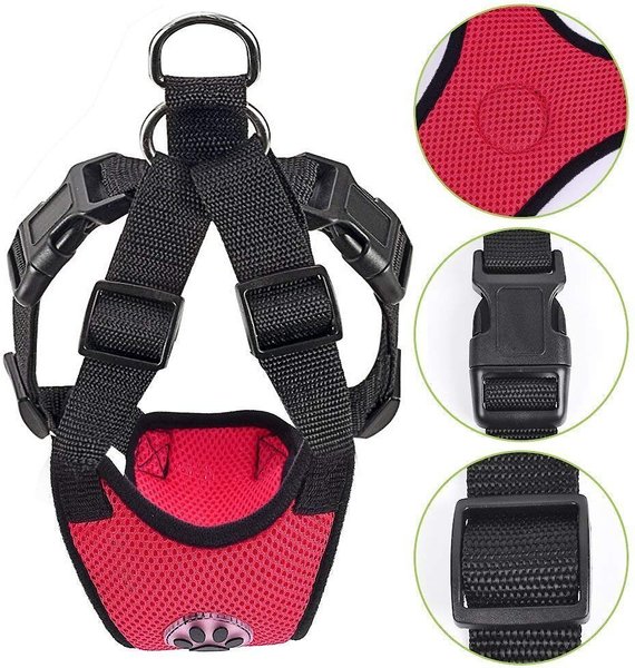 Show full view: SlowTon Car Safety Dog Harness with Seat Belt, Red, Large: 27.5 to 37-in chest slide 3 of 9
