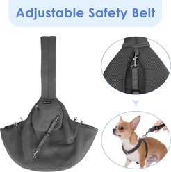 SlowTon Hands-Free Padded & Adjustable Sling Dog & Cat Carrier, Dark Grey slide 2 of 7