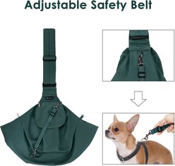SlowTon Hands-Free Padded & Adjustable Sling Dog & Cat Carrier, Green slide 2 of 6