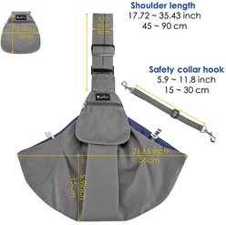 SlowTon Hands-Free Padded & Adjustable Sling Dog & Cat Carrier, Grey slide 2 of 7