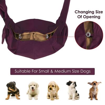 Show full view: SlowTon Hands-Free Padded & Adjustable Sling Dog & Cat Carrier, Wine Red slide 5 of 8