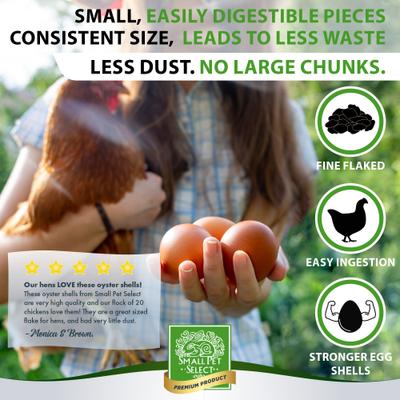 Show full view: Small Pet Select 100% Flaked Oyster Shell Calcium Supplement for Chickens & Ducks, 5-lb box slide 2 of 8