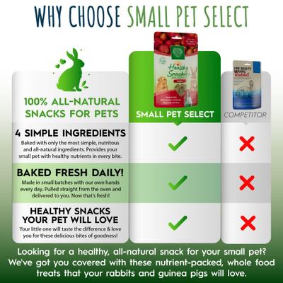 Show full view: Small Pet Select Apple Healthy Snackers Small Animal Treats, 4-oz bag slide 5 of 7