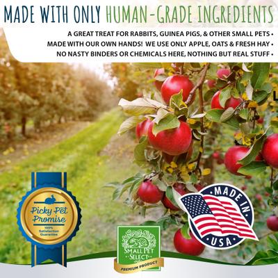 Show full view: Small Pet Select Apple Healthy Snackers Small Animal Treats, 4-oz bag slide 3 of 7