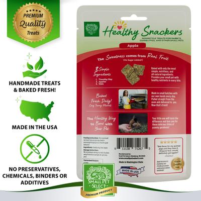 Show full view: Small Pet Select Apple Healthy Snackers Small Animal Treats, 4-oz bag slide 4 of 7