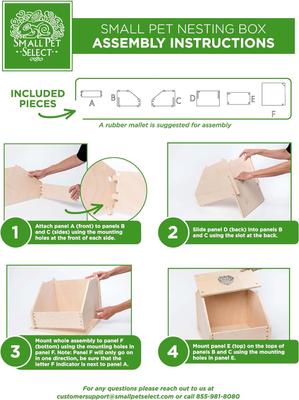 Show full view: Small Pet Select Chicken Nesting Box for Hens Laying Eggs Wooden Chicken Coop Nest Box, 15x15x11-in slide 7 of 7