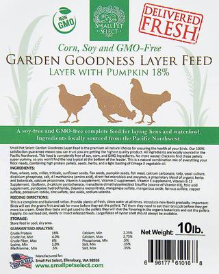 Show full view: Small Pet Select Corn, Soy & GMO Free 18% Protein Chicken Layer Feed, 10-lb box slide 4 of 4