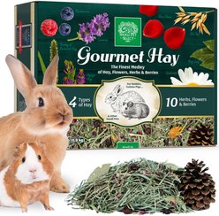 Small Pet Select Gourmet Hay Exclusive Treat Hay, Flowers & Herb Blend Rabbit & Guinea Pig Food, 2-lb box