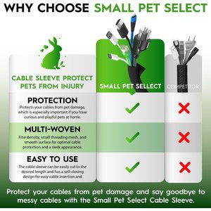 Small Pet Select Heavy Duty Small Pet Cord Cover, 10-ft, 1 count, Black