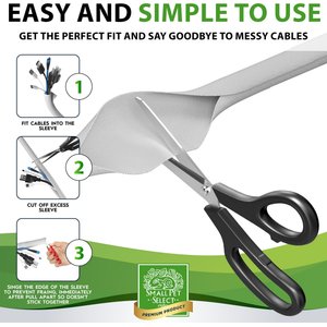 Small Pet Select Heavy Duty Small Pet Cord Cover, 10-ft, 1 count, White