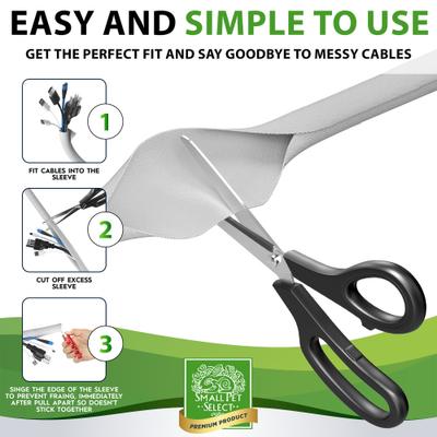 Show full view: Small Pet Select Heavy Duty Small Pet Cord Cover, 10-ft, 1 count, White slide 6 of 9