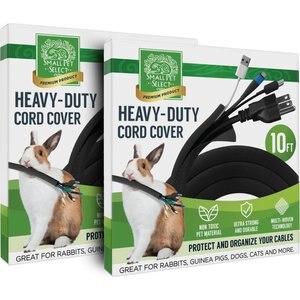 Small Pet Select Heavy Duty Small Pet Cord Cover, 10-ft, 2 count, Black
