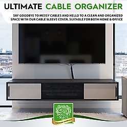 Small Pet Select Heavy Duty Small Pet Cord Cover, 10-ft, 2 count, Black slide 2 of 8