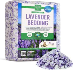 Small Pet Select Paper & Real Natural Lavender Small Pet Bedding, White & Purple, 56-L
