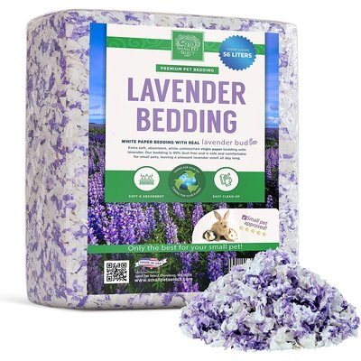 Small Pet Select Small Pet Select Paper & Real Natural Lavender Small Pet Bedding, White & Purple, 56-L