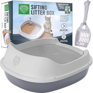 SMALL PET SELECT Pine Pellet Cat Litter Box