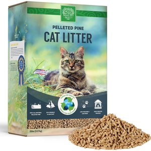 Small Pet Select Premium Pine Pelleted 100% All Natural Pellet Non-Clumping Non-Tracking Low Dust Cat Litter, 20-lb box