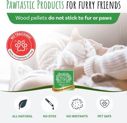 Show full view: Small Pet Select Premium Pine Pelleted 100% All Natural Pellet Non-Clumping Non-Tracking Low Dust Cat Litter, 20-lb box slide 4 of 10