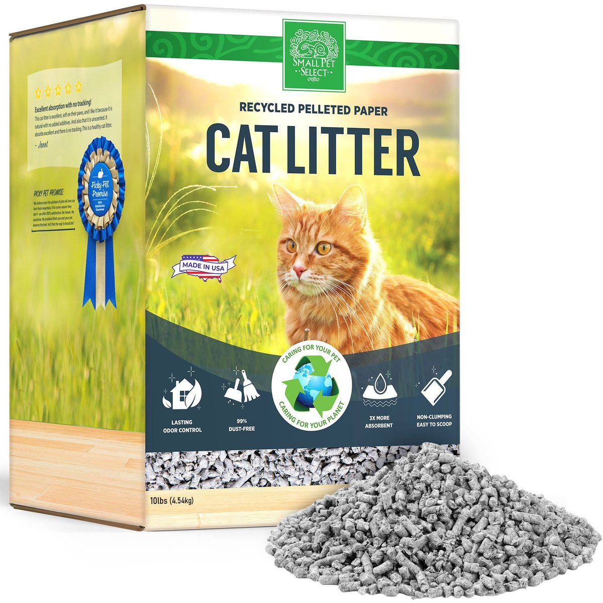 Small Pet Select Recycled Pelleted Paper Cat Litter, 10-lb box