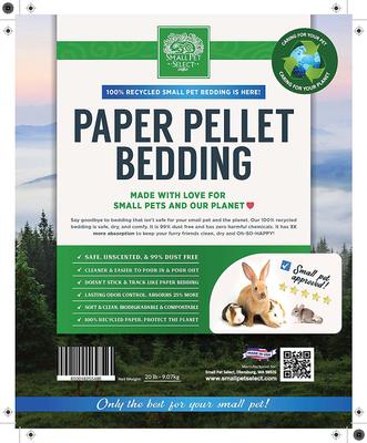 Show full view: Small Pet Select Recycled Pelleted Paper Small Animal Bedding, White, 10-lb box slide 3 of 5
