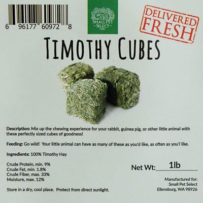 Show full view: Small Pet Select Straight Timothy Hay Cubes Small Pet Food, 1-lb bag slide 3 of 4