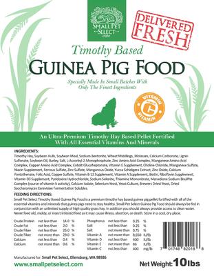 Show full view: Small Pet Select Timothy Based Pellets Guinea Pig Food, 10-lb box slide 4 of 4
