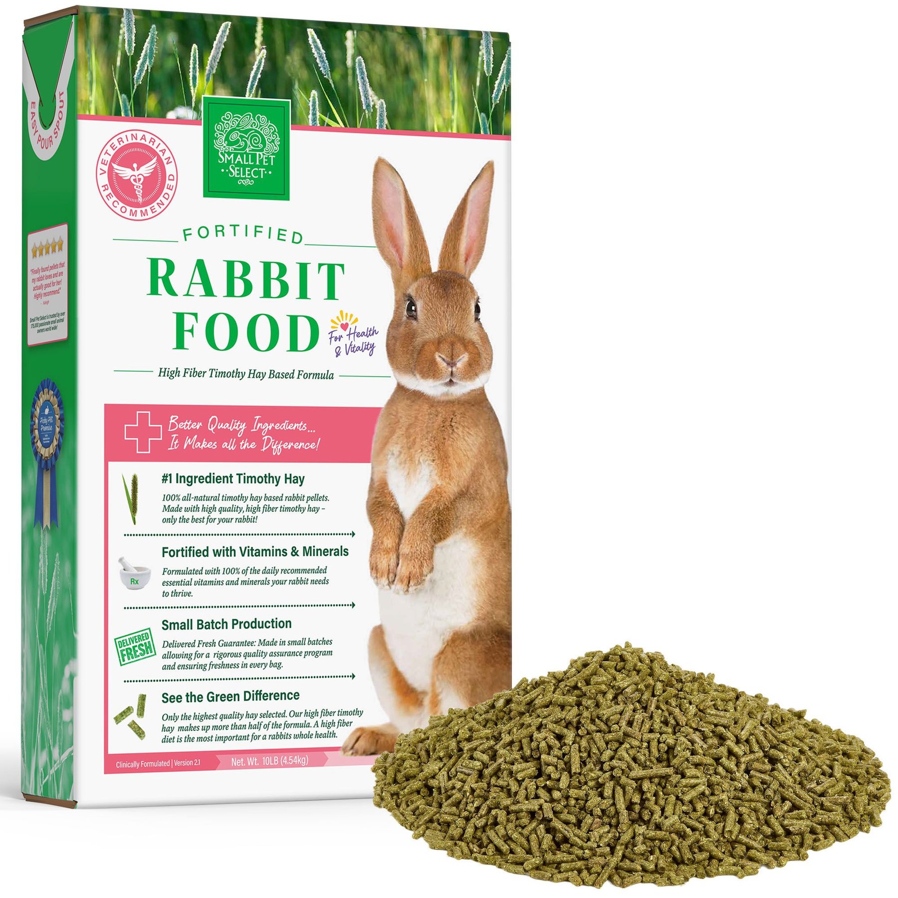Small Pet Select Timothy Based Pellets Rabbit Food, 10-lb box