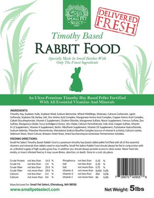 Show full view: Small Pet Select Timothy Based Pellets Rabbit Food, 5-lb box slide 3 of 5