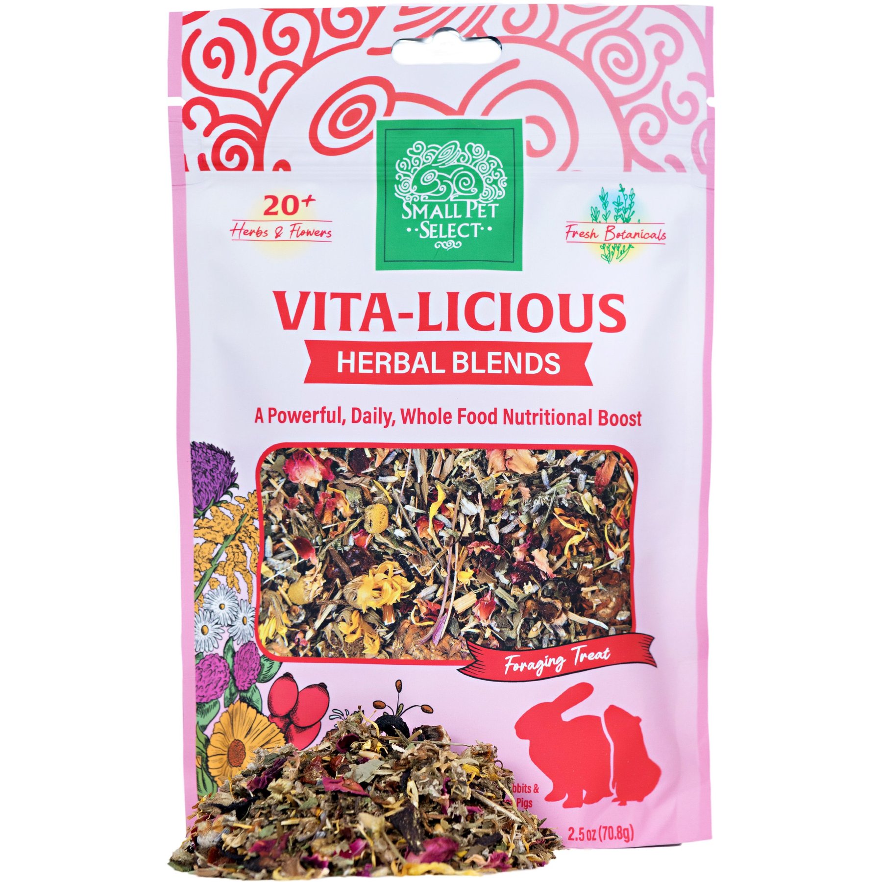 Small Pet Select Vita-Licous Herbal Blend Small Animal Treats, 2.5-oz bag