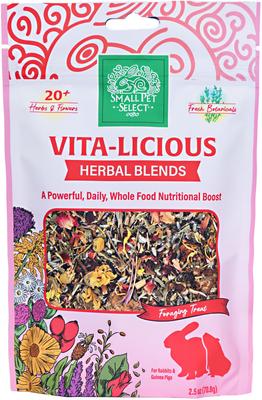 Show full view: Small Pet Select Vita-Licous Herbal Blend Small Animal Treats, 2.5-oz bag slide 3 of 5