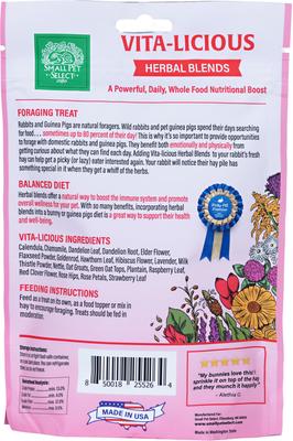 Show full view: Small Pet Select Vita-Licous Herbal Blend Small Animal Treats, 2.5-oz bag slide 4 of 5