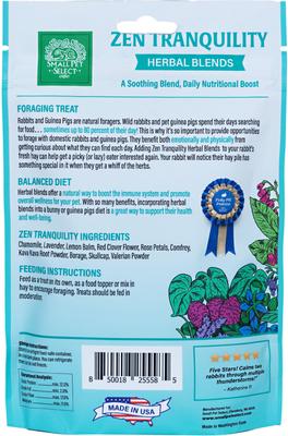 Show full view: Small Pet Select Zen Tranquility Herbal Blend Small Pet Treats, 2.5-oz bag slide 4 of 5