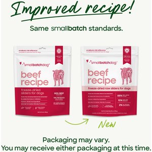 Smallbatch Pets Beef Freeze-Dried Raw Sliders Grain-Free Dry Dog Food, 25-oz bag