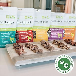 Smallbatch Pets Chicken Hearts Grain-Free Adult Freeze-Dried Dog & Cat Treats, 3.5-oz bag