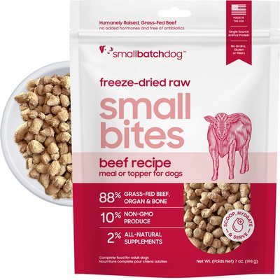 Smallbatch Pets Smallbatch Pets Freeze-Dried Beef Small Bites Dog Food, 7-oz bag