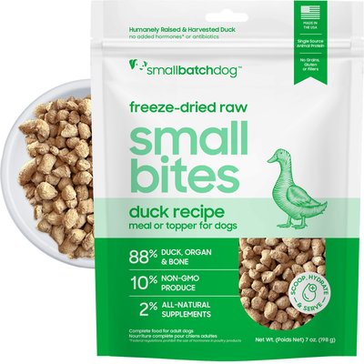 Smallbatch Pets Smallbatch Pets Freeze-Dried Duck Small Bites Dog Food, 7-oz bag