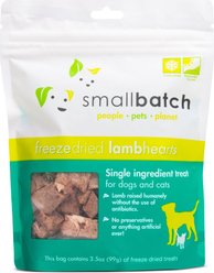 Smallbatch Pets Lamb Hearts Grain-Free Adult Freeze-Dried Dog & Cat Treats, 3.5-oz bag