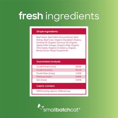 Show full view: Smallbatch Pets Non-GMO Beef Meal Bites Freeze-Dried Cat Food, 10-oz bag slide 5 of 9