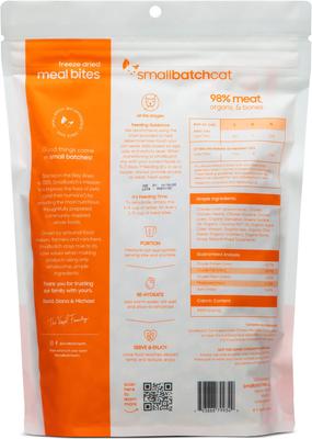 Show full view: Smallbatch Pets Non-GMO Chicken Meal Bites Freeze-Dried Cat Food, 10-oz bag slide 3 of 9